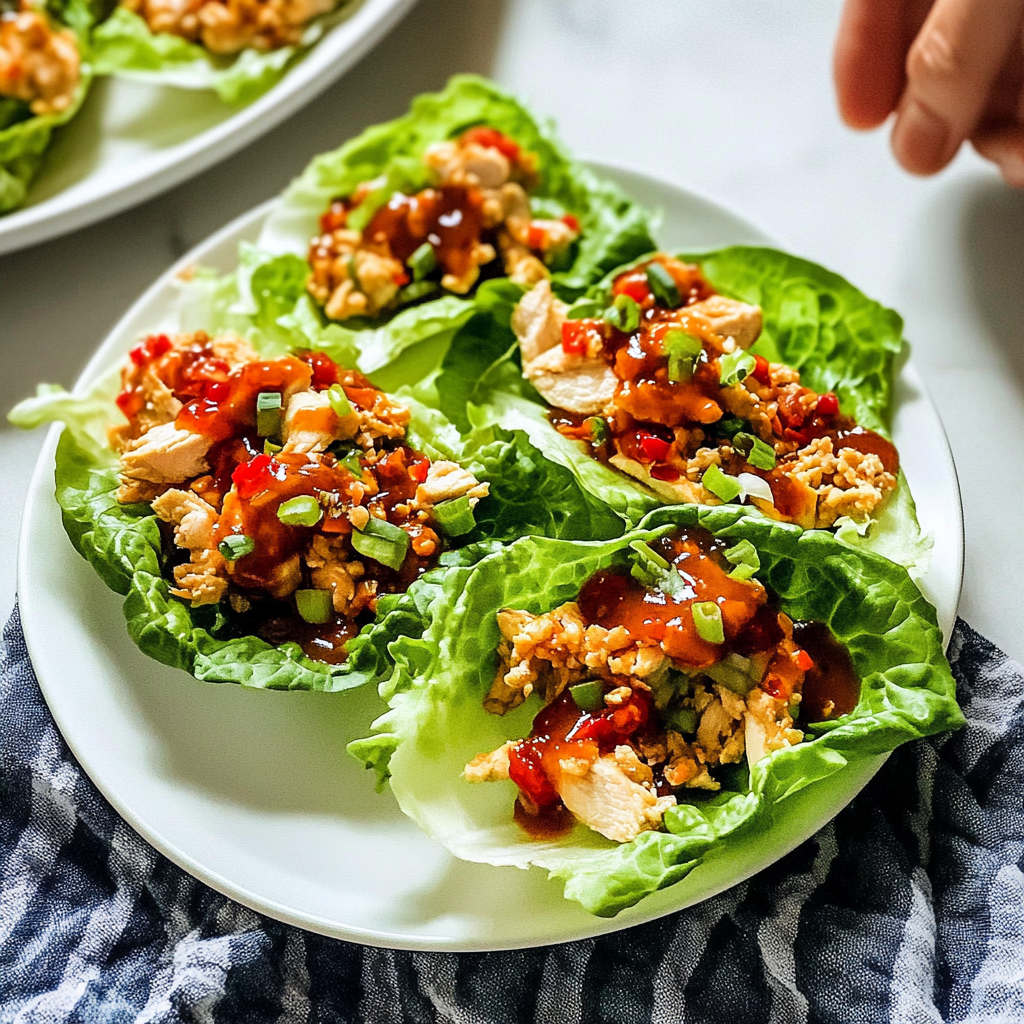Savory Chicken Lettuce Wraps