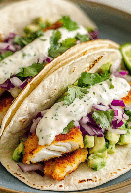Fish Tacos with Lime Crema