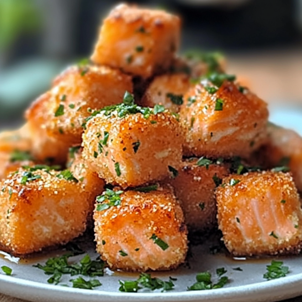 Crispy Baked Salmon Bites