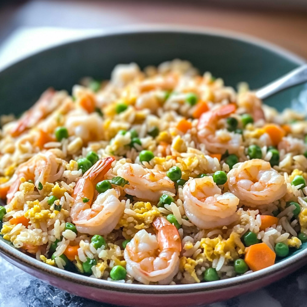Recipe preparation for Shrimp Fried Rice