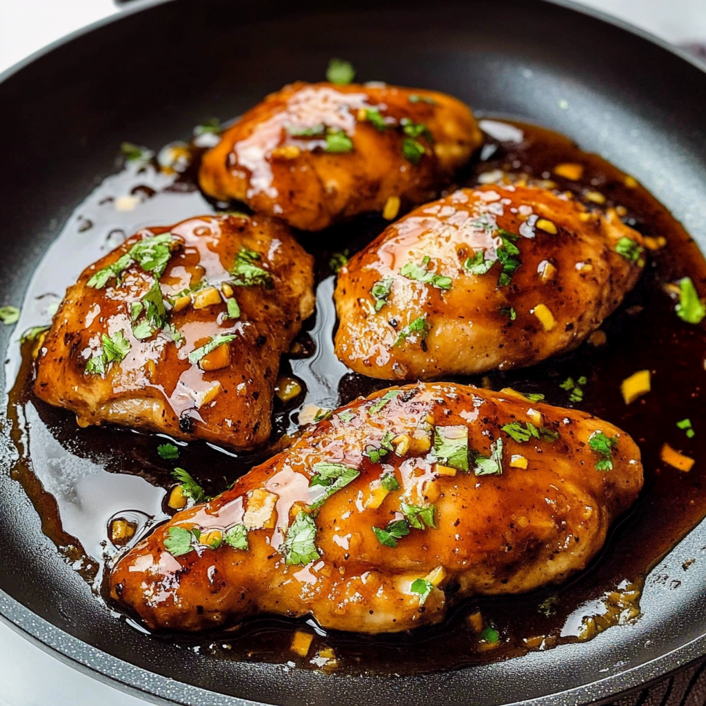 Recipe preparation for Honey Garlic Chicken