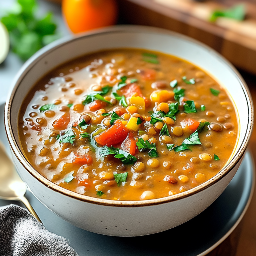 Recipe preparation for Vegan Lentil Soup