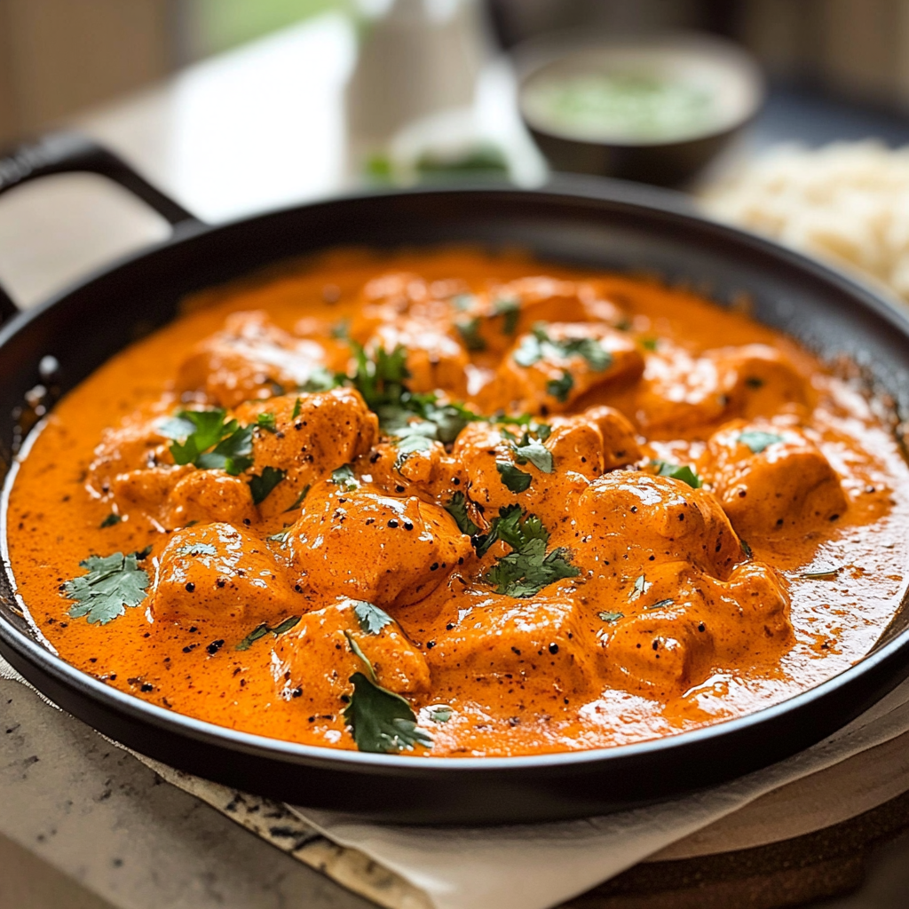 Recipe preparation for Butter Chicken (Indian)