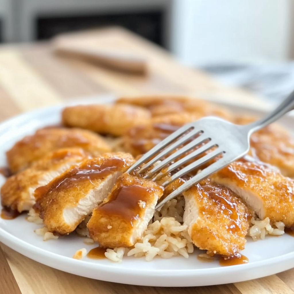 Recipe preparation for Honey BBQ Chicken Rice - CookTune