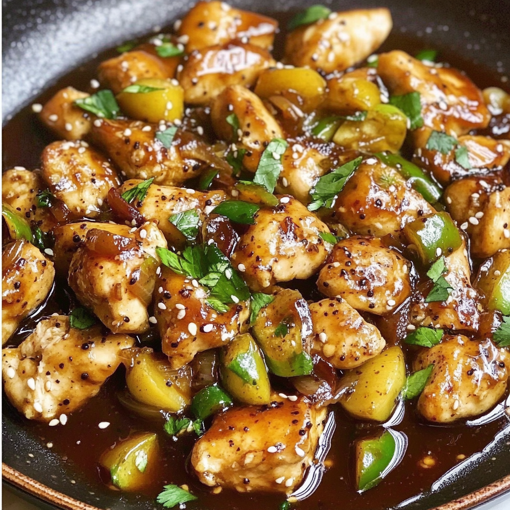 Recipe preparation for Black Pepper Chicken Recipe