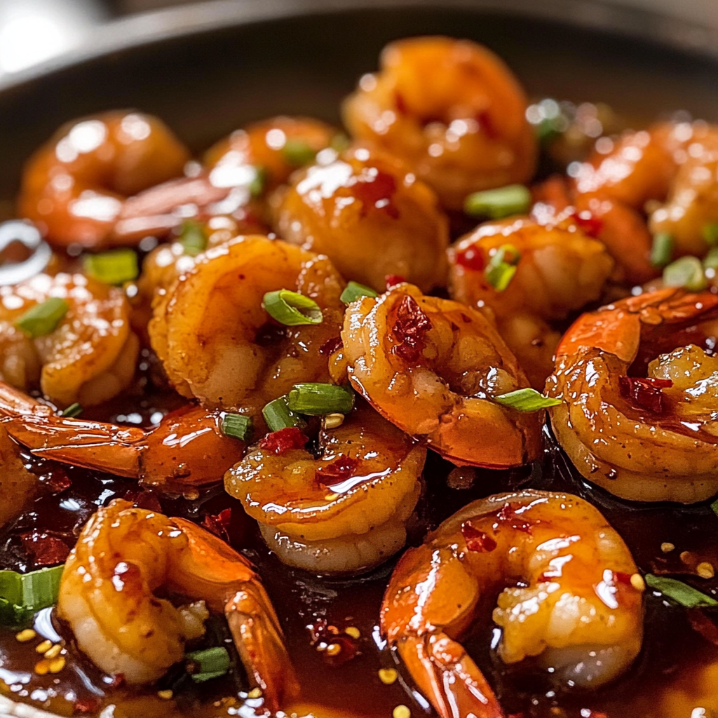 Recipe preparation for spicy shrimp