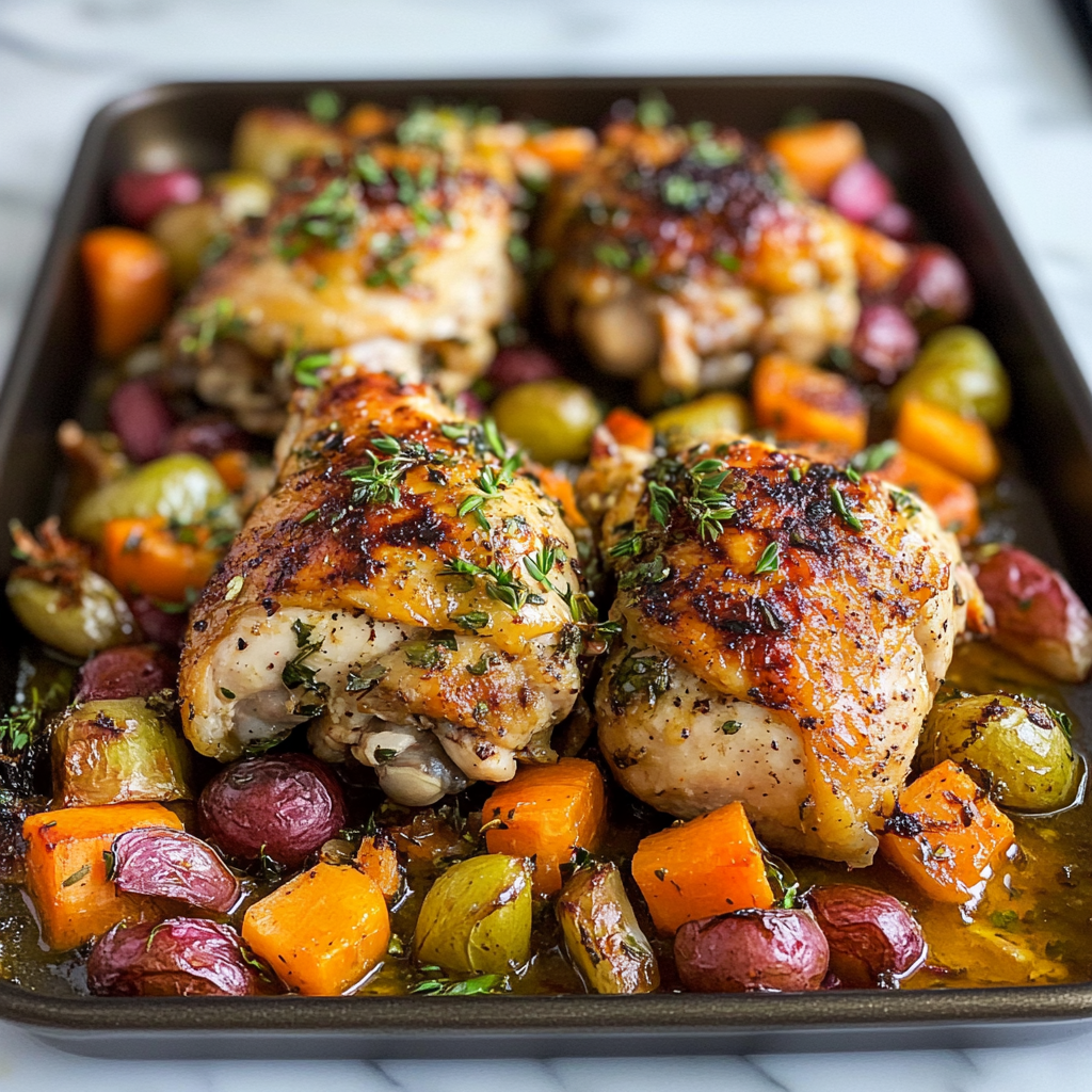 Recipe preparation for one pan chicken dinner