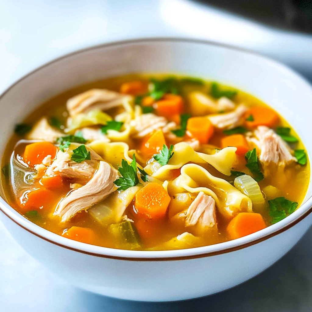 Recipe preparation for chicken soup