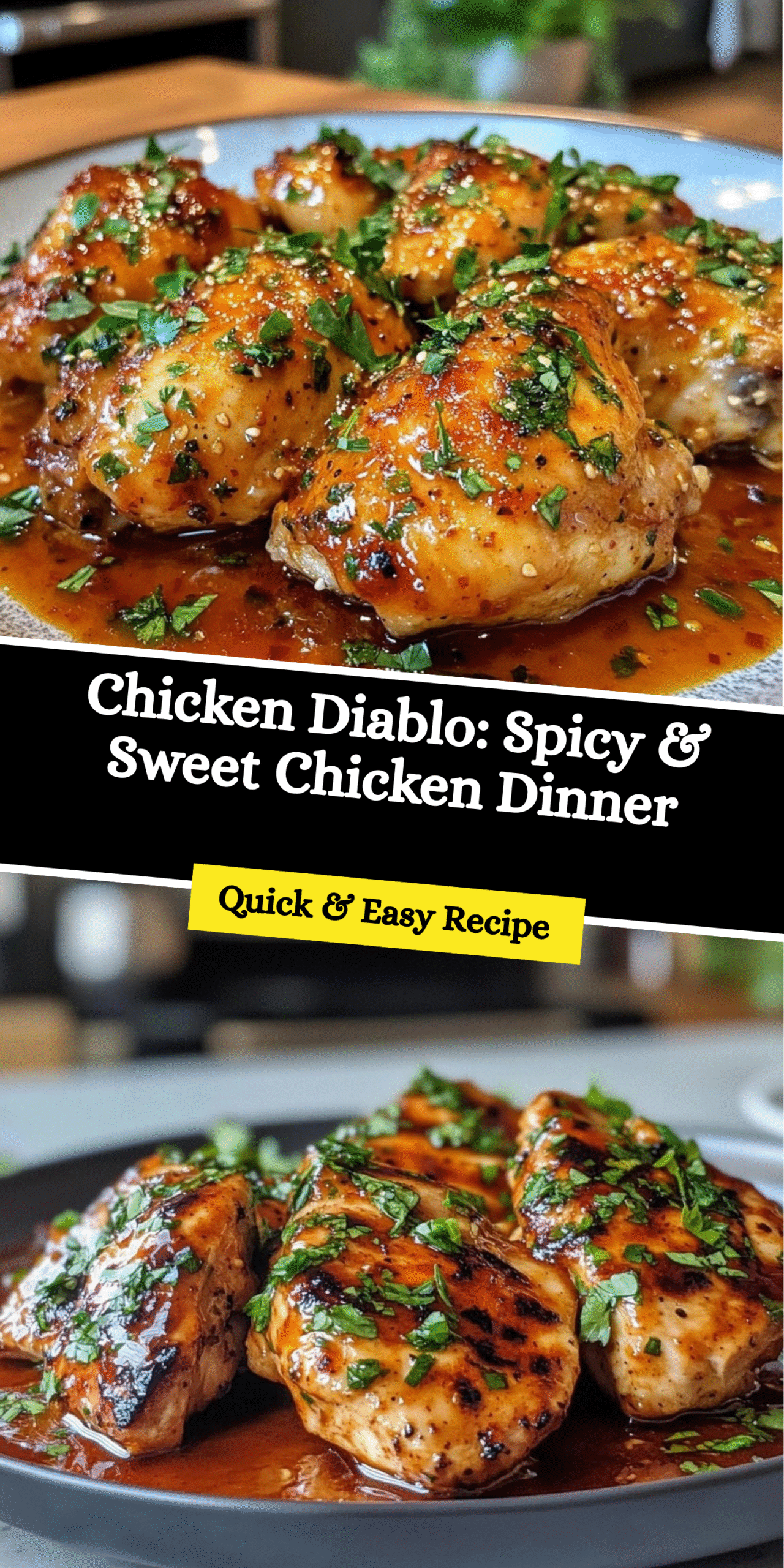 Chicken Diablo: Spicy & Sweet Chicken Dinner
