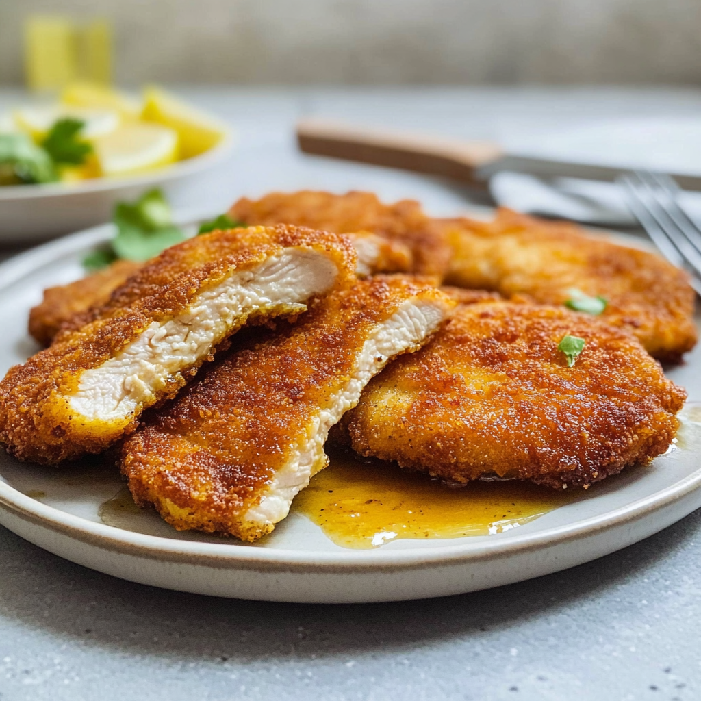 Recipe preparation for Crispy Chicken Cutlets