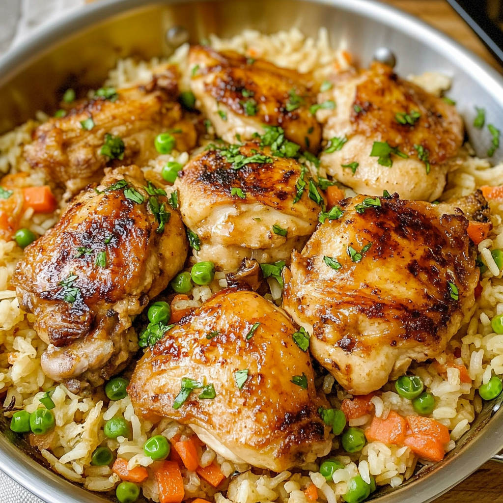 Recipe preparation for One Pan Chicken & Rice