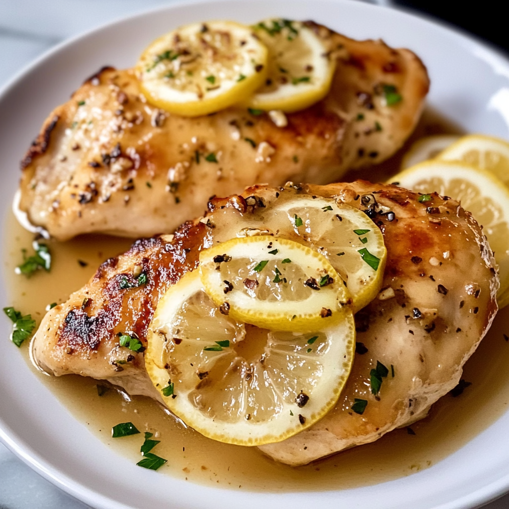 Recipe preparation for Lemon Garlic Chicken