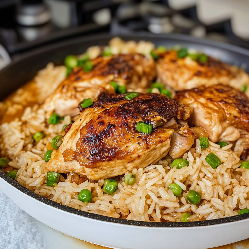 Recipe preparation for One-Pan Chicken and Rice