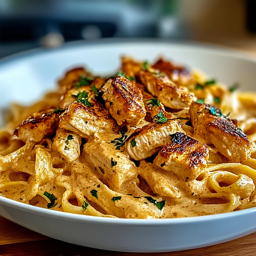 Recipe preparation for Cowboy Butter Chicken Pasta