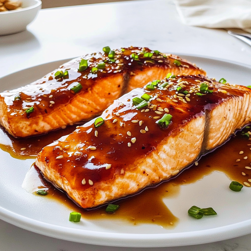 Recipe preparation for Honey Garlic Salmon