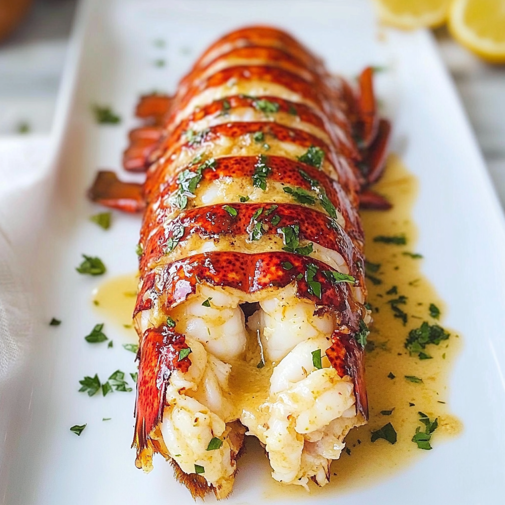 Recipe preparation for Garlic Butter Lobster Tail