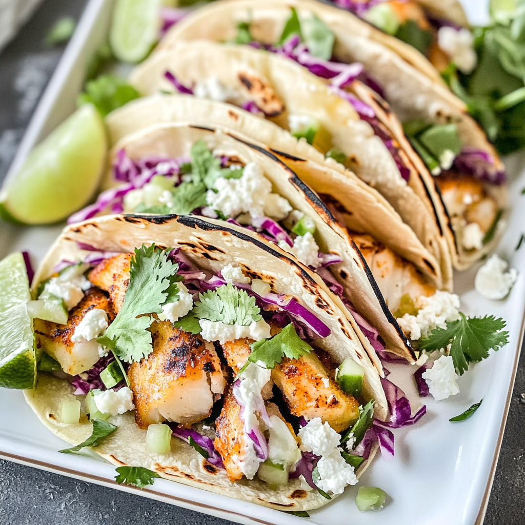 Recipe preparation for Fish Tacos