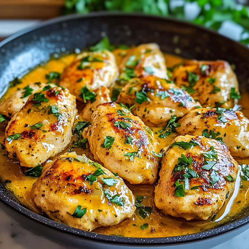 Recipe preparation for garlic butter chicken
