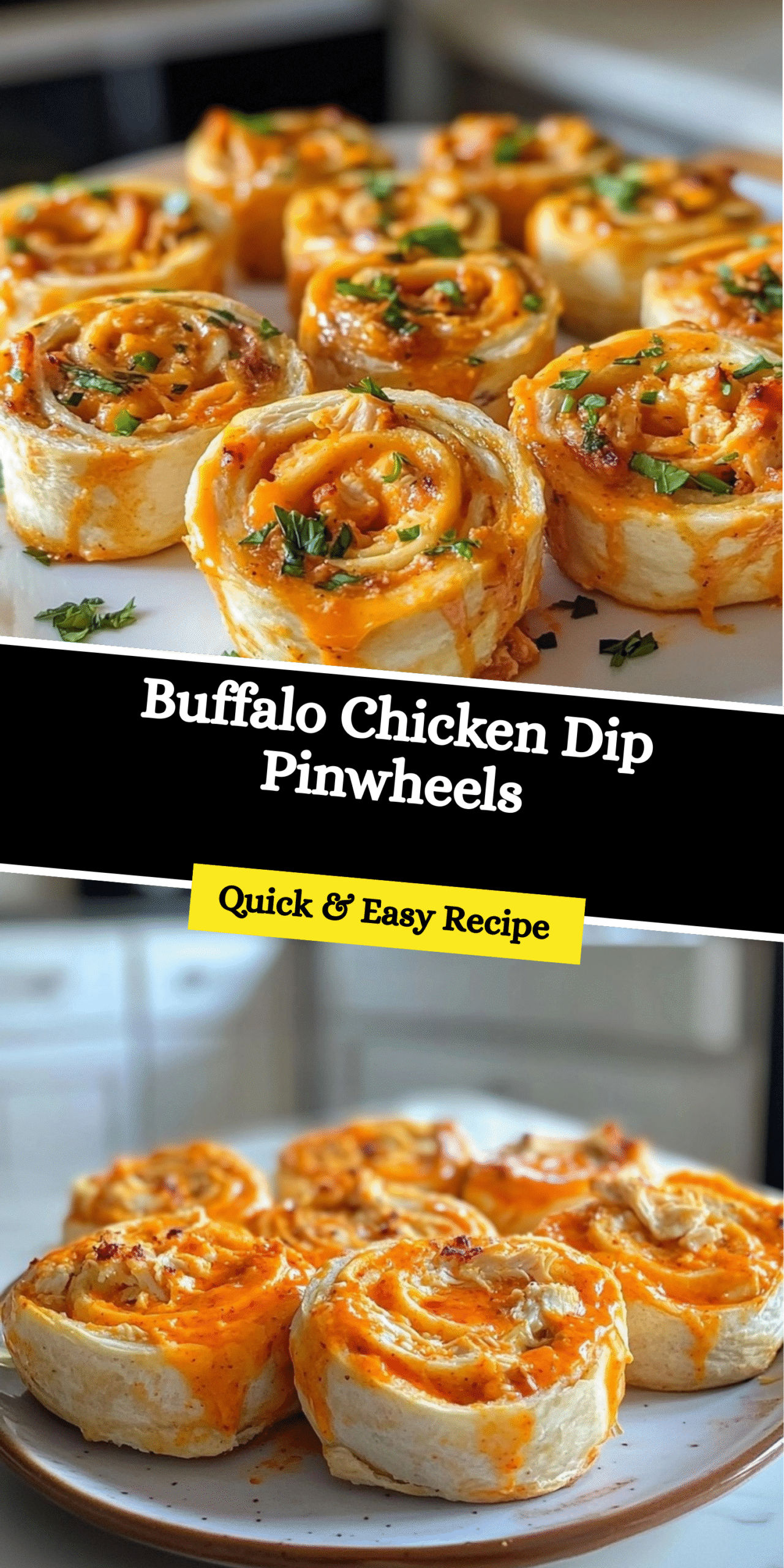 Buffalo Chicken Dip Pinwheels