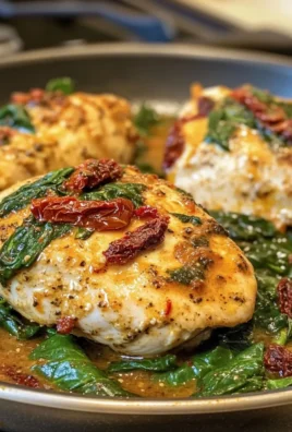 One-Pan Tuscan Chicken (spinach & sun-dried tomatoes)