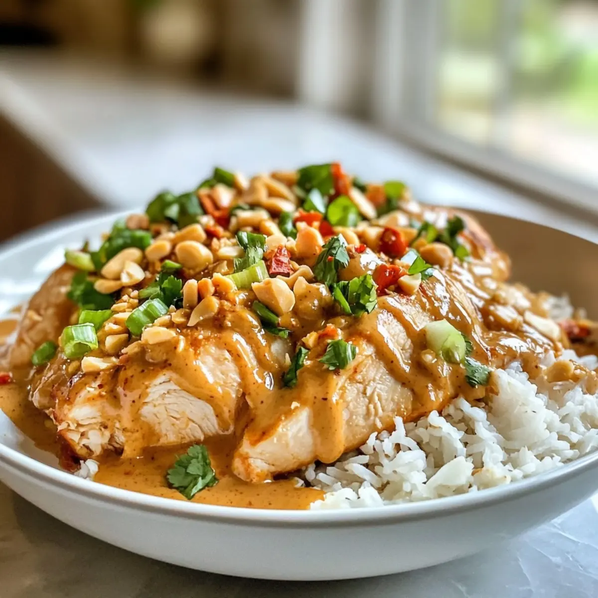 Slow-Cooked Thai Peanut Chicken