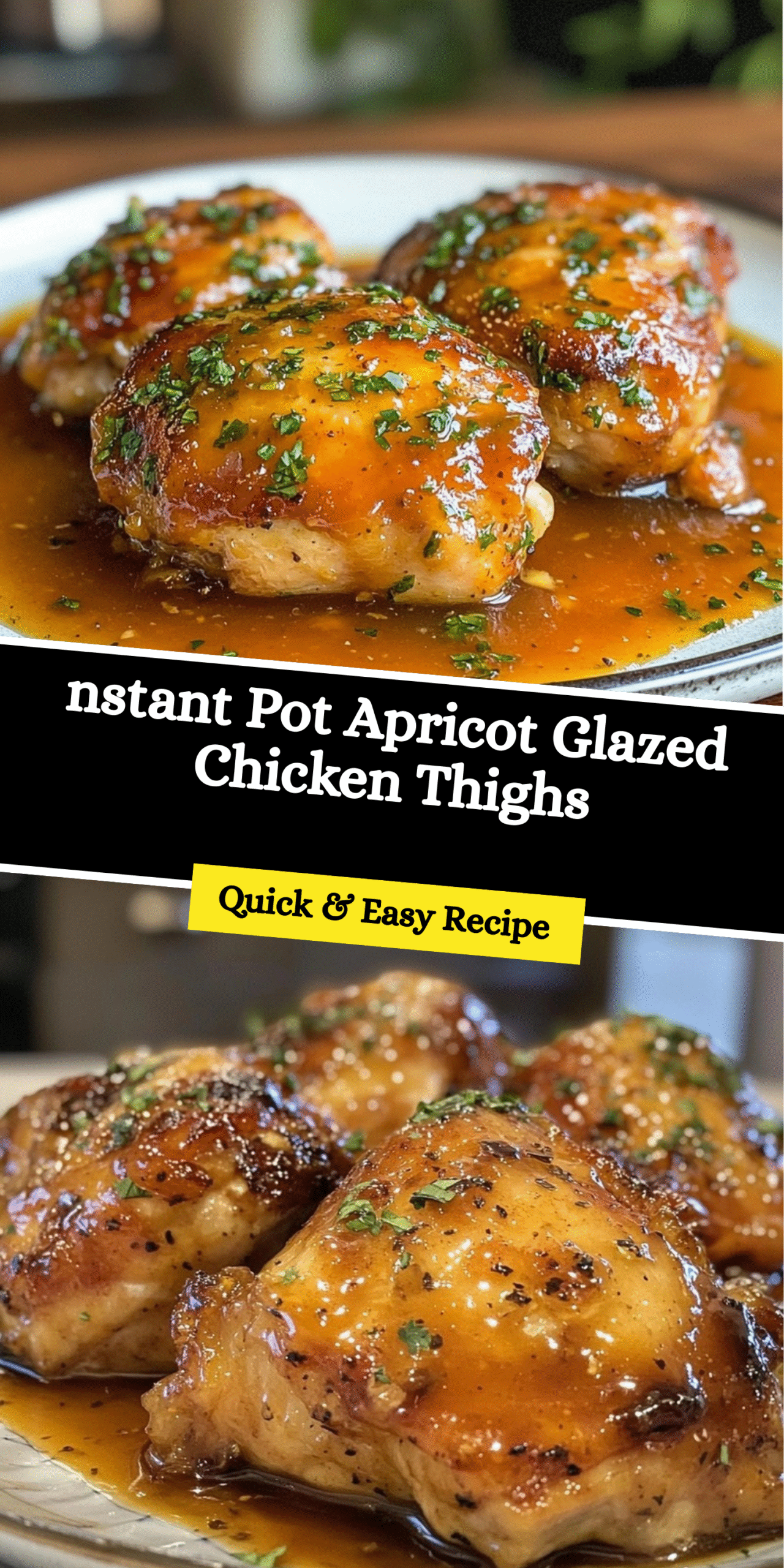 nstant Pot Apricot Glazed Chicken Thighs