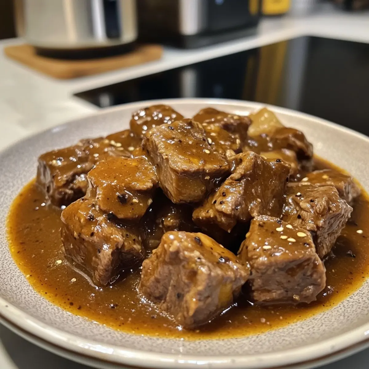 Slow Cooker Beef Tips and Gravy