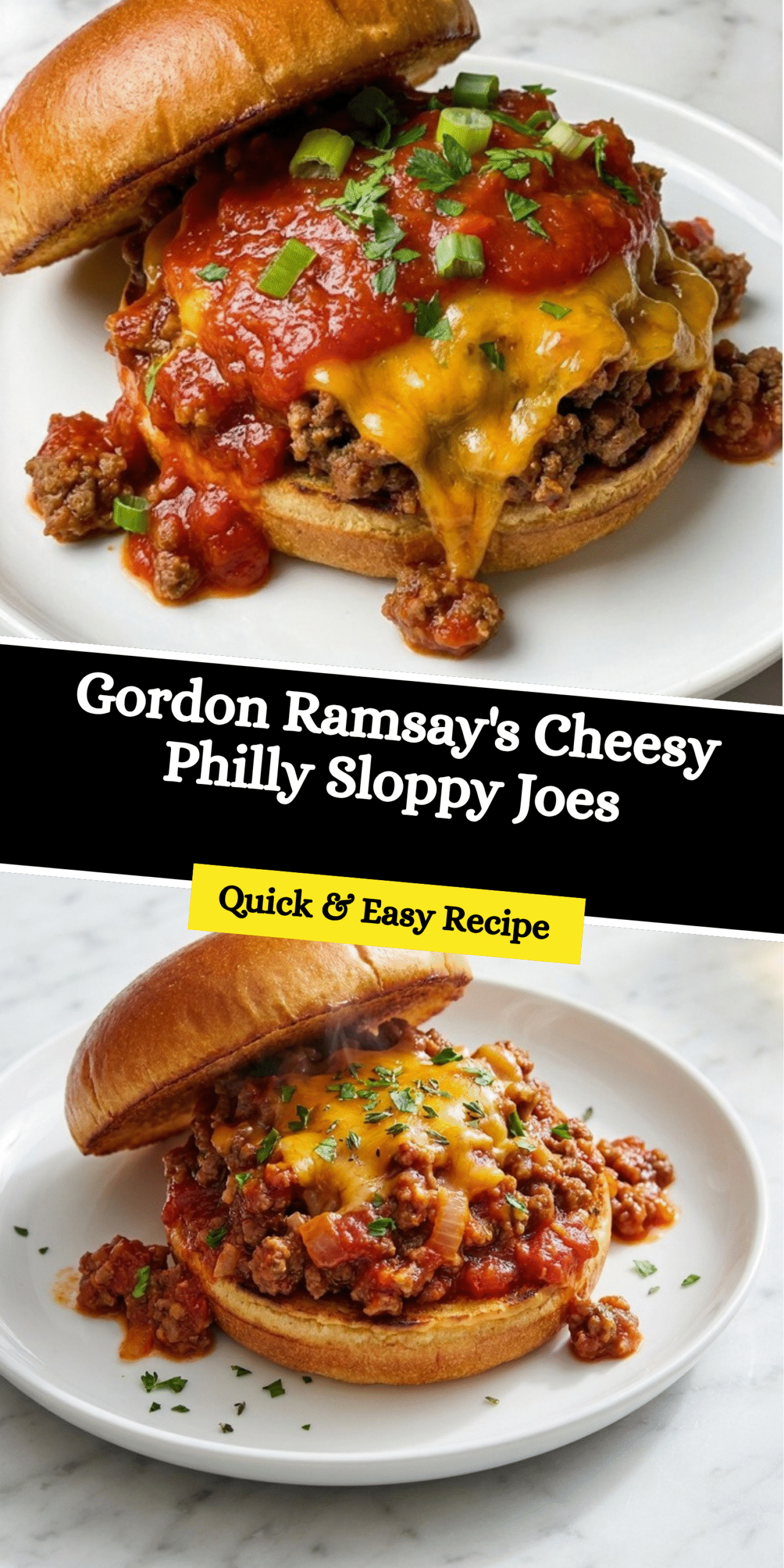 Gordon Ramsay's Cheesy Philly Sloppy Joes
