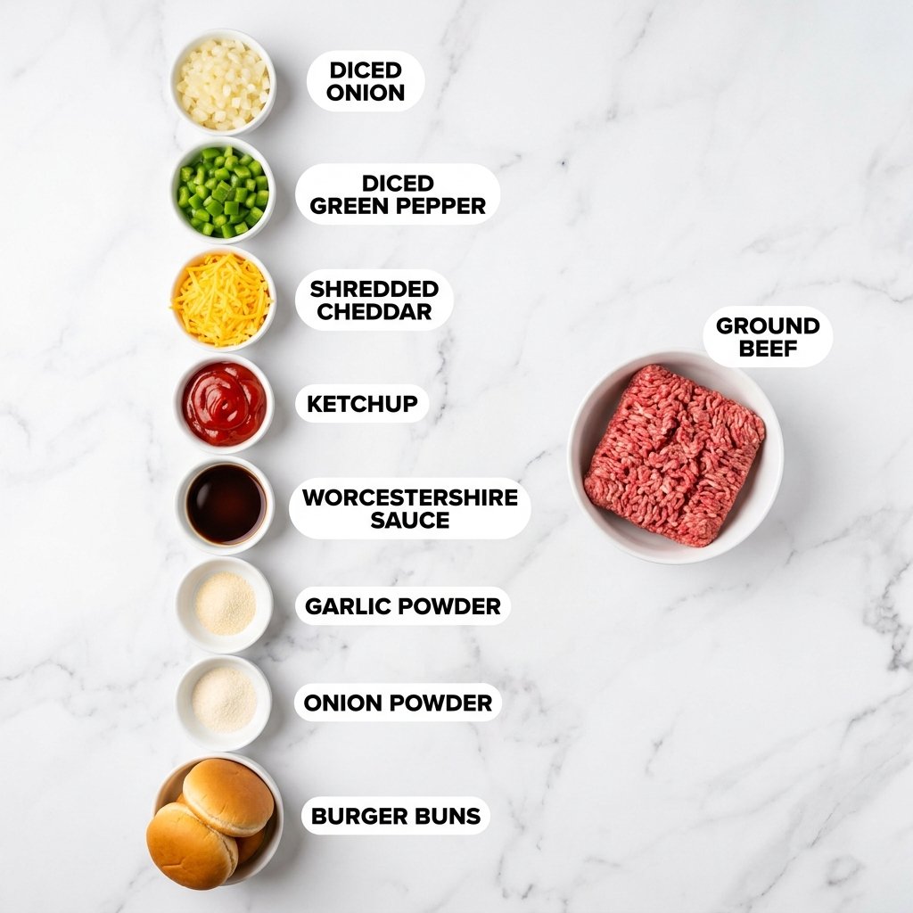 Gordon Ramsay's Cheesy Philly Sloppy Joes - ingredients